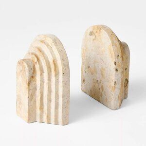 Set of 2 Marble Tiered Bookends‎ - Threshold Studio McGee - Target Spring 2025